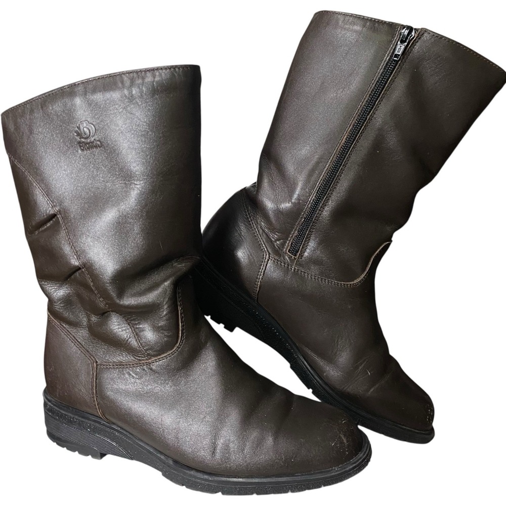 Blondo Leather Winter Boots Womens 8 AA Brown Canada Wool Vintage Y2K Waterproof